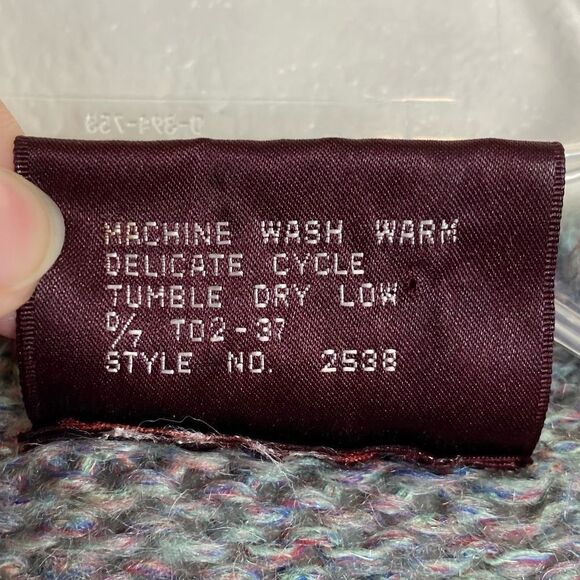 Vintage Blue Grey Knit Short Sleeve Button Up Sweater - Picture 5 of 5